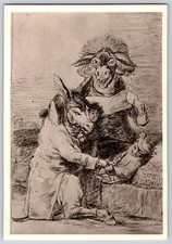 Postcard Spain F. Goya y Lucientes Satire gegen die Aerzte Satire 341 picture