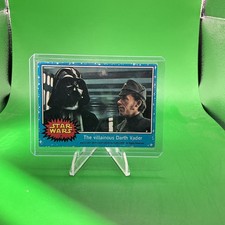 1977 Topps Star Wars Series 1 (Blue) #7 The Villainous Darth Vader RC Rookie picture
