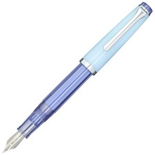 Sailor Lecoule Fude DE Mannen 30th Fountain Pen Usui Rainwater Blue Skeleton picture