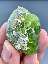 42GM Natural Peridot Crystals With Complex Mountain Shape Termination On Matrix picture
