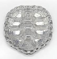 1995 Arthur Court Aluminum Turtle Tortoise Shell Small Serving Platter Tray picture