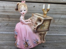Antique Josef Originals Tammy at Piano Music Box Spins While Playing Humoresque picture