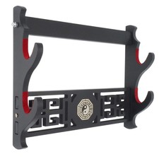 Eforlife Padded Sword Wall Mount Katana Stand 2-Tier picture