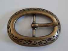 Vintage Antique Brass Center Bar Buckle Fits 1