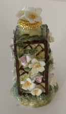 Royale Stratford Flower Trellis Perfume Scent Bottle Porcelain Hand Made England picture