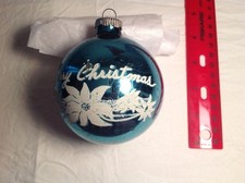 Vintage Shiny Brite Jumbo stenciled glass  Christmas Tree Ornament picture