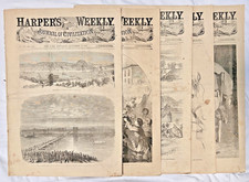 5 issues Harper's Weekly Oct 1862 Antietam Emancipation Proclamation Civil War picture