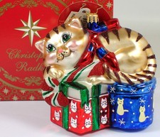 NWT Christopher Radko Dreaming of Christmas Kitten Cat Ornament No 1019883 w Box picture