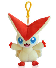 Pokemon Official Plush Doll Series : Victini 13cm Key chain Ring Doll Soft picture