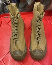 VINTAGE US ROYAL-US Issued Jungle Boots Size 11-Felt Bottom-Exc Cond-Green picture