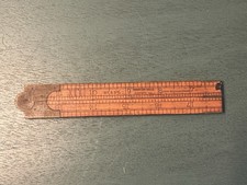 Antique Upson Nut Co 53 1/2 Ruler Brass & Wood picture