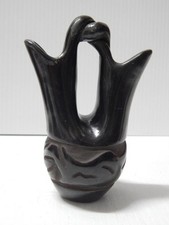VINTAGE JANE BACA+STARR TAFOYA SANTA CLARA INDIAN WEDDING VASE AVANYU CRVD POT picture