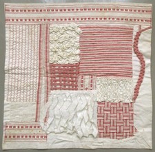 EXTRAORDINARY ANTIQUE NEEDLEWORK SAMPLER SEWING TECHNIQUES EMBROIDERY picture