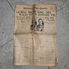 Historic Newspaper Pittsburg Post Gazette 