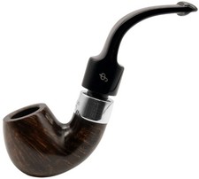 Peterson Deluxe System Dark Finish Silver Mount Small Bent Billiard Pipe 12.5s-B picture
