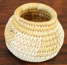 Native American Basket Coiled & Stitched Papago Tohono O'odham picture
