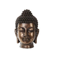 PT Cold Cast Bronze Buddha Head Statue picture