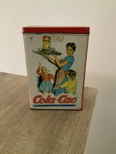 2 Vintage COLA CAO  Spain Barcelona HARINA Vtg ADVERTISING METAL CANISTER picture