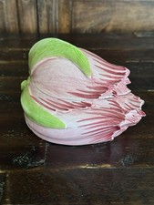 Vietri Italy Rosebud Pink Tulip Lid Trinket Box Ceramic Handpainted NiemanMarcus picture