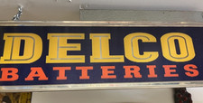 VINTAGE ORIGINAL  Lighted Sign RIBBED GLASS LIGHTS UP picture