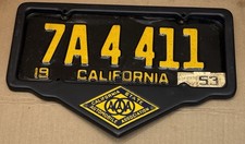 RARE 1940s-1955  “ AAA “ LARGE LICENSE PLATE FRAME (Repainted) Frame Only picture