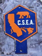 VINTAGE C S E A LICENSE PLATE TOPPER 6