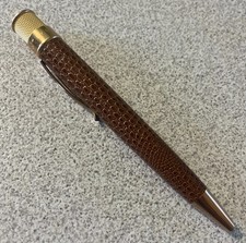 Retro 1951 Tornado RARE LEATHER BALLPOINT pen picture
