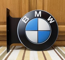 BMW Flange Sign 2 Sided Gas Oil Garage Parts M Series 7 Vintage Style Wall Decor picture