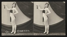 Photo:1926 Flapper Dancer Woman Tassel Costume Studio Portrait Stereoview picture