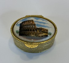 ROMA IL COLOSSEO Rome Italy Colosseum Pill Box Snuff Stuff Trinket Box picture