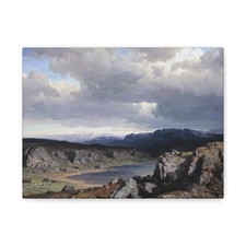 Hans Gude (1825–1903) Norwegian Highlands 1857 - Canvas Wall Art picture
