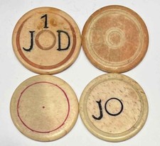 Uruguay 1920´ antique casino tokens games made in bone 