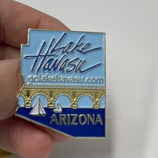 Lake Havasu Arizona State Lapel Pin Shape London Bridge SailboatsSouvenir picture