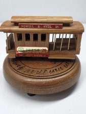 Vintage Wooden San Francisco Cable Car 26 Collectible - Music Box picture