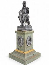 Italian Grand Tour Style Statue of Moses Figure on Neoclassical Base w Intaglios picture