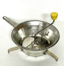 Vintage Moulin-Legumes Tin Rotary Food Mill No 2 Made In France With One Disc picture