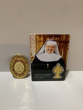 Mother Angelica EWTN Foundress Christian Holy Card W/Pendant & St. Anthony Medal picture