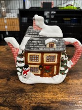 Christmas Teapot From The Seasonal Teapot Collection Vintage 1991 picture