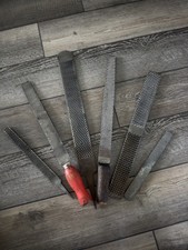Vintage Wood Cabinet Rasp Farrier Lot 6pc Belknap Simonds K&F Nicholson  picture