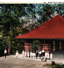 1920 Vintage Postcard Youngstown Ohio New Pavilion Mill Creek Park People-J2-95 picture