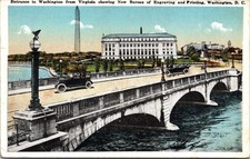 Washington DC Entrance Bureau Of Engraving & Printing WB Cancel WOB Postcard picture