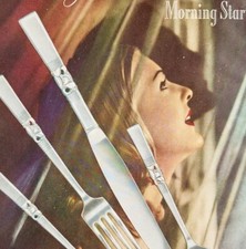 1947 Oneida Community Silverplate Morning Star Advertisement Forks Spoons DWPP18 picture