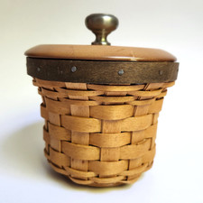 Longaberger Small Woven Canister Basket 5