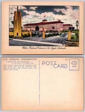 Wilshire Boulevard Entrance Los Angeles Ambassador Postcard picture