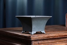 6.7in Chinese Antique Yixing Zisha Clay Planter Handmade Orchid Bonsai Zen Decor picture