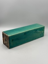 LARGE Antique Chinese Shiwan Green Glaze Rectangular Pottery Pillow 15 1/4'' picture