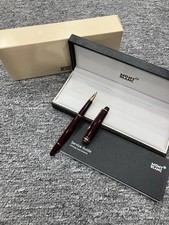 Montblanc Meisterstuck 163 Rollerball Pen Red Gold Trim New Luxury Box Authentic picture