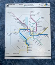 Vintage Original 1984 Metro WMATA Metro Station Map Sign Washington DC picture