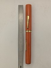 Waterman 58 Cardinal Red Hard Rubber Fountain Pen 14k EF Gold Nib Restored picture
