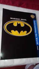 Batman Entertains Logo Promo Sheet A4 Warner Bros Fan Item 22x29cm, 1998 picture